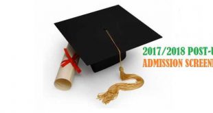 2017/2018 Post-UTME Admission Screening